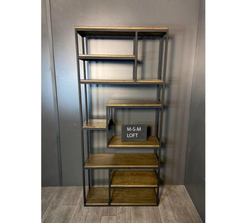 Стеллаж с открытыми полками 200×90×30 см – большое пространство для декора и хранения.