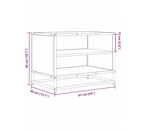 Тумба под телевизор, черная, 61x40x46 см