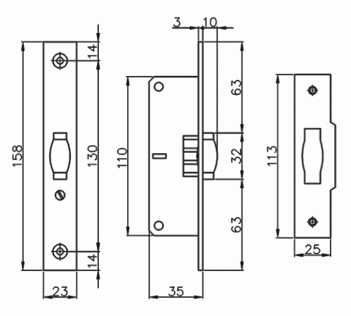 KEDR Роликовая защелка CLASS 155-В