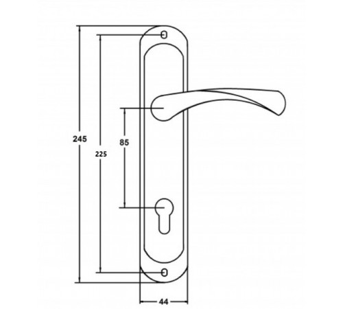 Ручки на планці KEDR 85.323-AL АВ