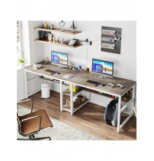 Стіл двомісний з полицями