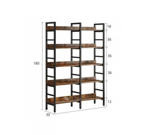 Стеллаж Skiff 3 — 5-ярусный стильный стеллаж в стиле лофт