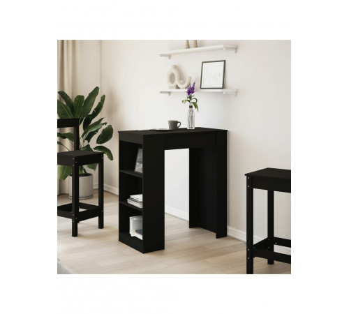 Барний стіл з полицями чорного кольору
