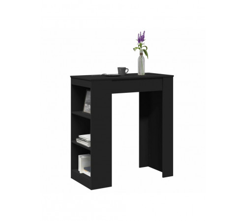 Барний стіл з полицями чорного кольору