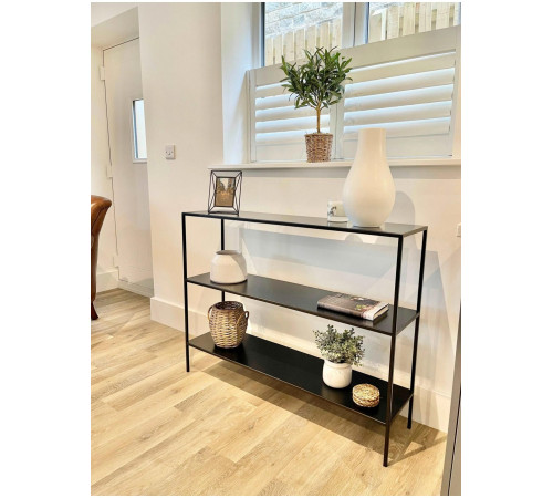 Консольний столик 3 яруси, чорний