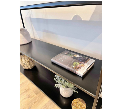 Консольний столик 3 яруси, чорний