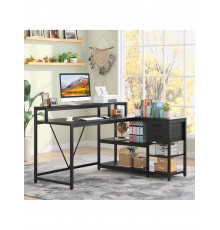 L-подібний комп'ютерний стіл із підставкою для монітора