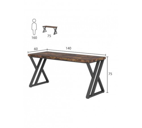 Письменный стол для обучения – 140×60×75 см (металлический каркас)