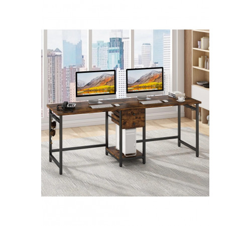 Стол двойной с ящиками - 200×60×75 см.