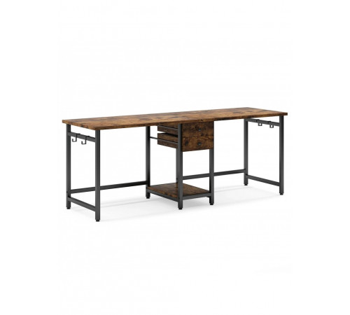 Стол двойной с ящиками - 200×60×75 см.