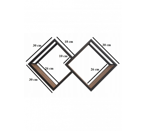 Настінна книжкова полиця TETRIS-2 loft