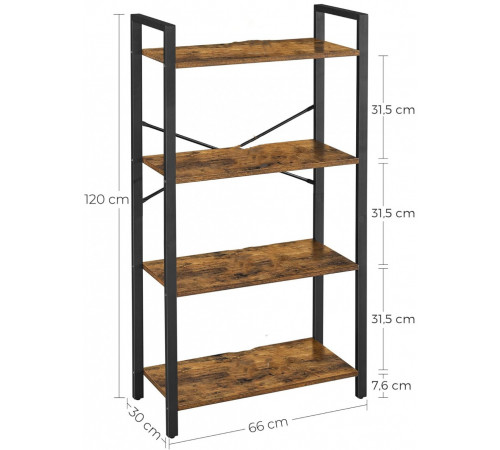 Стелаж MSM-LLS60BX — відкритий лофт-стелаж для організації простору