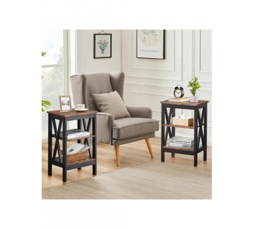 Приставной столик "Alsa" в стиле Лофт (60х40х30 см)