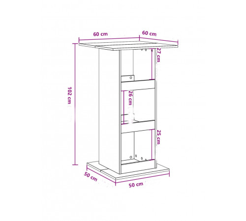 Барний стіл з місцем зберігання, чорний