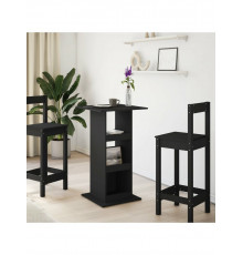 Барний стіл з місцем зберігання, чорний
