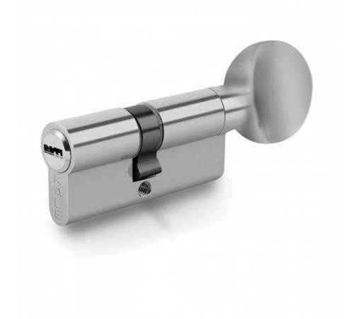 Цилиндр Kale 164 DBNEM 45+10+45=100mm никель, 5 ключей, с вертушкой