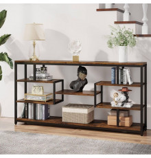 Стол консольный узкий с открытыми полками.