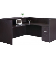 Двосторонній L-подібний стіл з повною підставкою