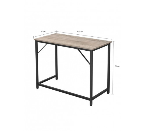 Письмовий стіл на металевій основі (100×50×75 см) — MSMLOFT