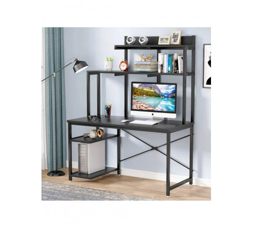 Комп’ютерний стіл для домашнього офісу з полицями
