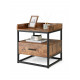 Тумбочка Gymax Side – 3-ярусная тумба с ящиком в стиле лофт