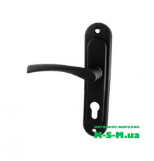Дверна ручка на планці Аріко 55мм чорна