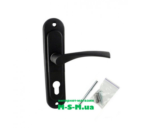 Дверна ручка на планці Аріко 55мм чорна