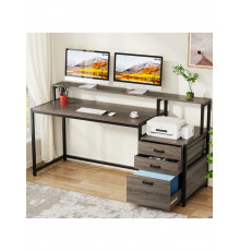 Компьютерный стол, стол с ящиками и подставкой для монитора.