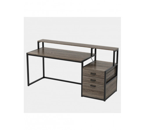 Компьютерный стол с ящиками и подставкой для монитора