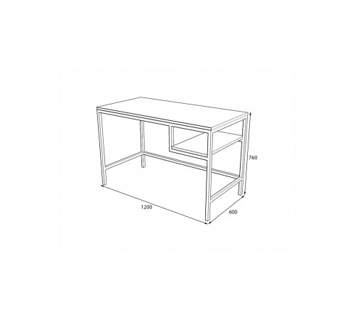 Стіл у стилі Loft  — 120 × 60 × 76 см