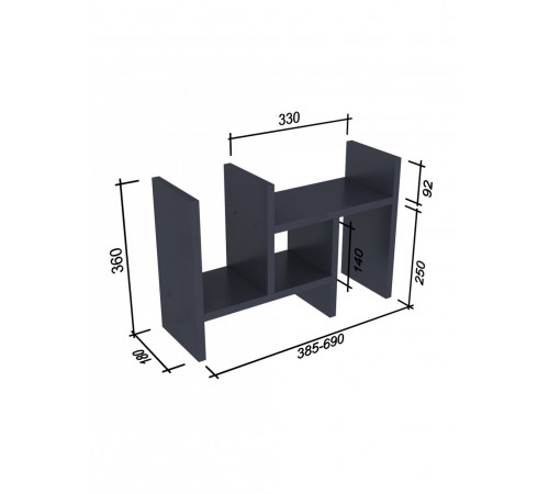 Настільний органайзер у стилі Loft (полиця-надставка)
