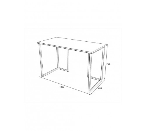 Стол в стиле Loft для офиса – 120×60×76 см.