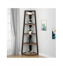 Стелаж кутовий 5-рівневий, коричневий