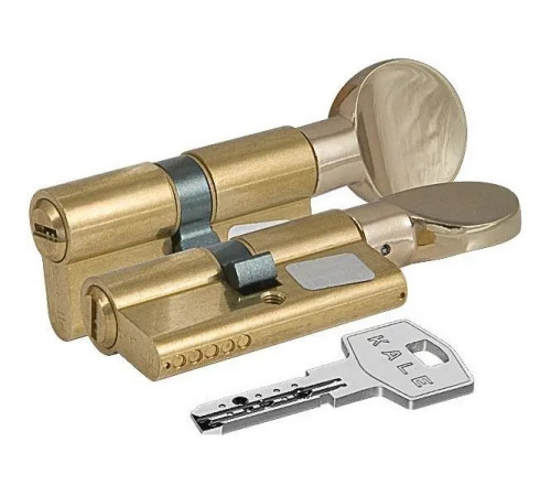 Цилиндр Kale BM 30х10х40=80 мм, латунь с вертушкой на короткой стороне