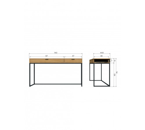 Письмовий стіл Woodood SILAS — лофт дизайн від MSM