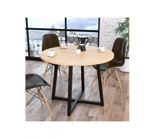 Круглий обідній стіл Бланк D1000 — MSMLOFT (Ø100)