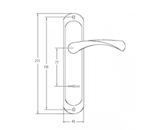 Ручки на планці KEDR 077.323-AL CP