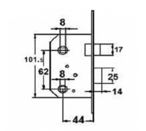 KEDR Межкомнатный механизм CLASS 251 GP WC