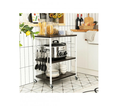 3-ярусний візок для зберігання - 74×60×40 см, ЧСЧ