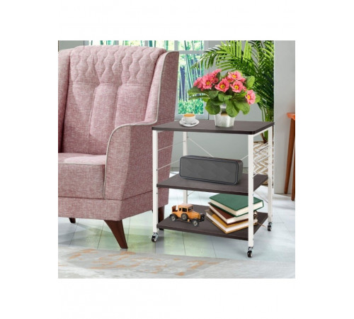 3-ярусний візок для зберігання - 74×60×40 см, ЧСЧ