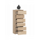 Высокий комод с 6 ящиками дуб Сонома, MSM