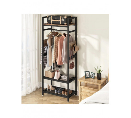 Вешалка-стойка для прихожей с полками