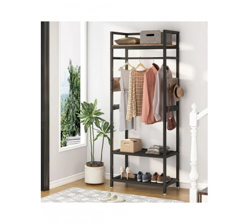 Вешалка-стойка для прихожей с полками
