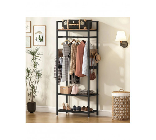 Вешалка-стойка для прихожей с полками