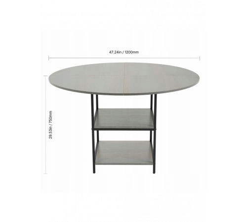 Обідній стіл VEVOR круглий 120 см на 2–4 особи