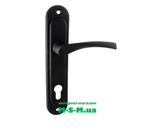Дверная ручка на планке Арико ЗВ 85мм черный