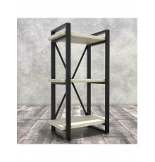 Стеллаж Айсберг 40х102-2 черный/белый MSMLOFT