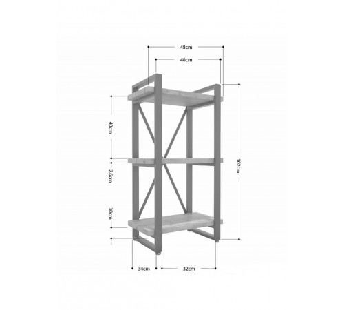Стеллаж Айсберг 40×102 см