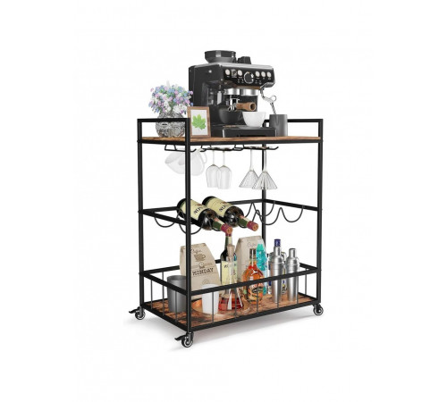 Барний візок з винною стійкою