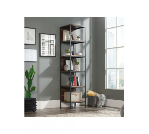 Стелаж MSMLOFT 5 полиць — чорний каркас 190×45×45 см